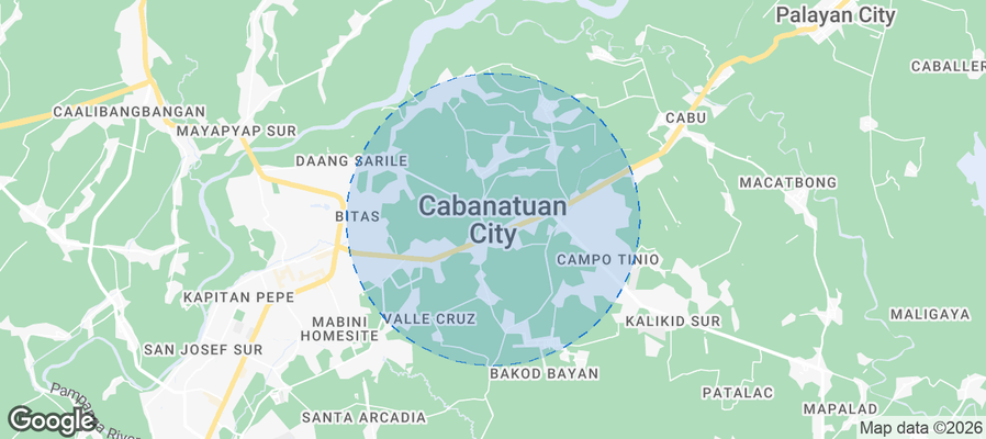 City of Cabanatuan Airbnb map